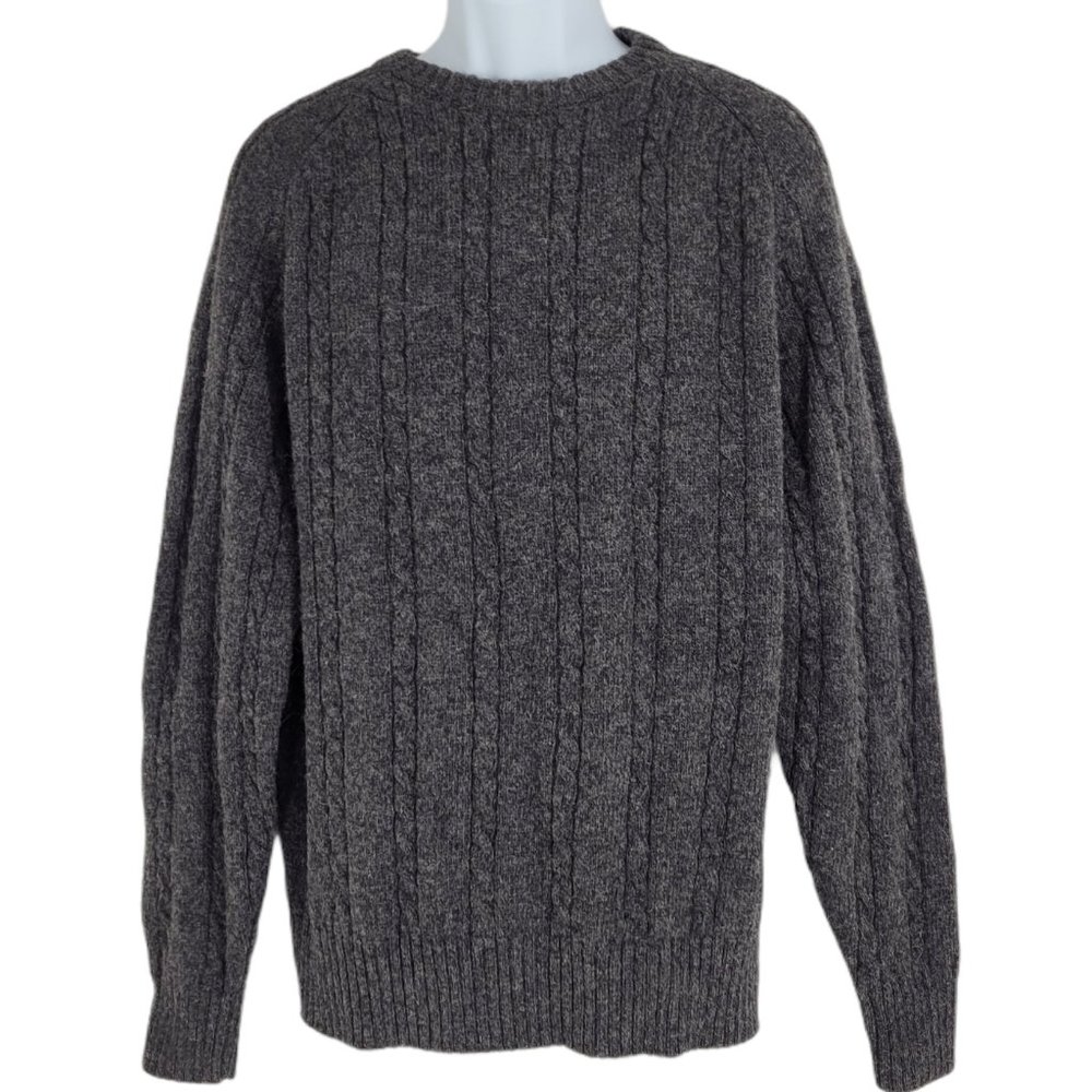 Vintage Members Only Gray Wool Sweater Size L